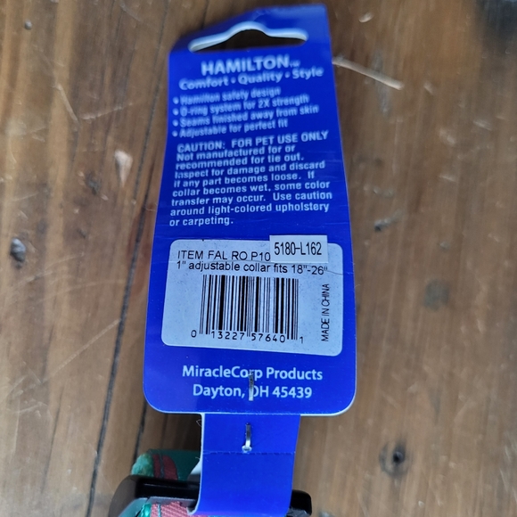 2 /$15 Hamilton Dog Collar Nylon Ribbon Overlay 18 - 26 Aqua Pastel Bones - Picture 7 of 8